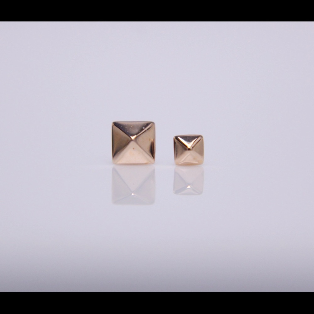 BVLA 14k rose gold pyramid ends - Picture 2 of 6